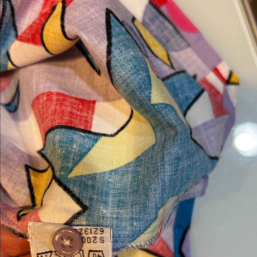 NWT Vintage Union Bay  Shirt with post modern geometric colors pop design - Picture 10 of 10